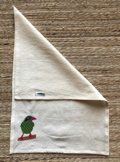 Green Magpie Bird Kitchen Towel - Image 3